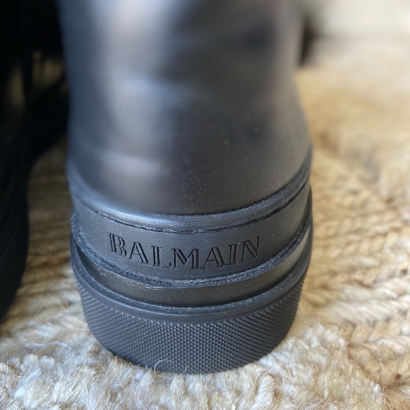 NWOB black Balmain fur boots/sneaker - 38 - Picture 9 of 10